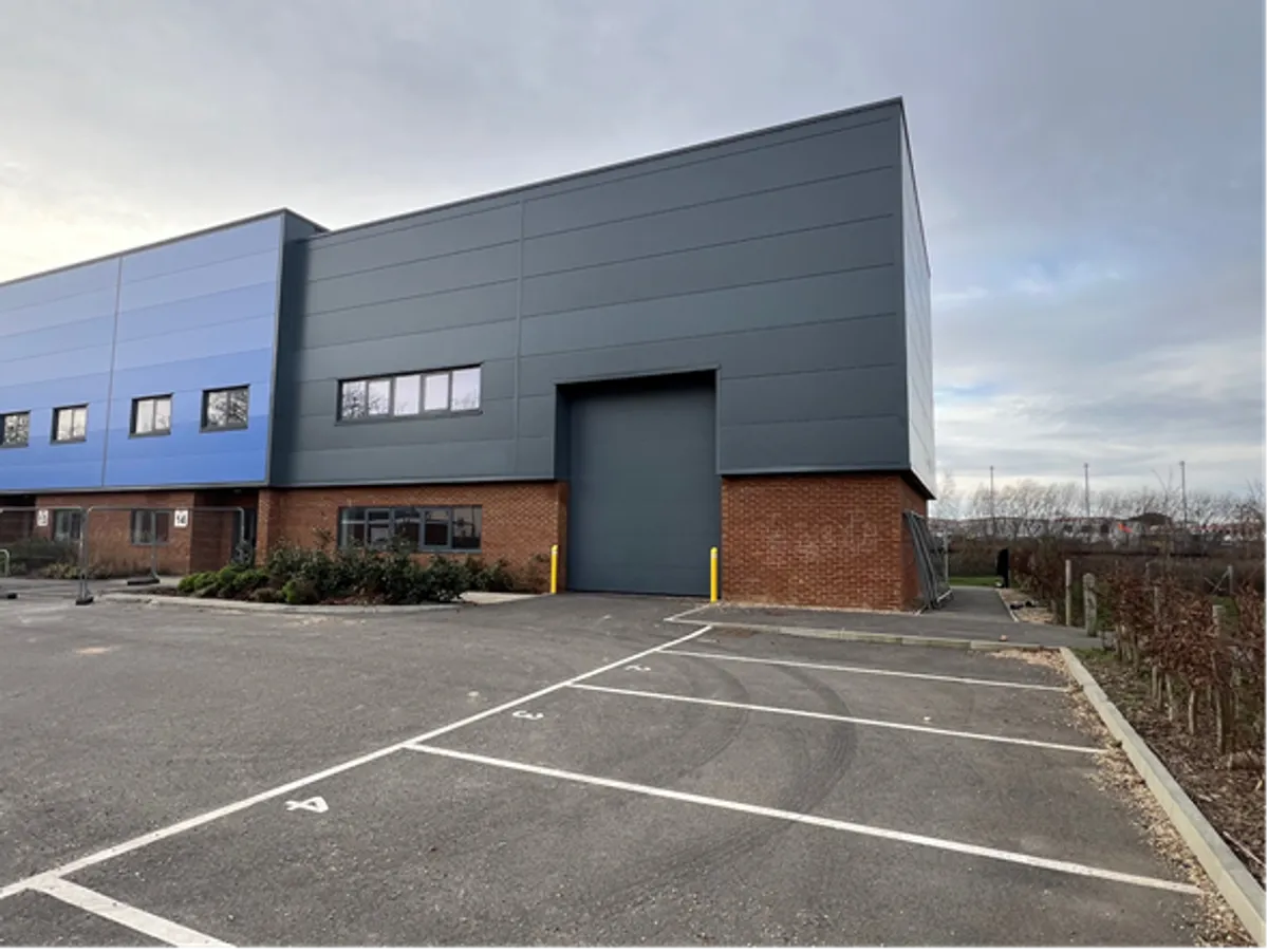 The intersciencefire laboratory building at Unit 14, Moore Road, Crawley