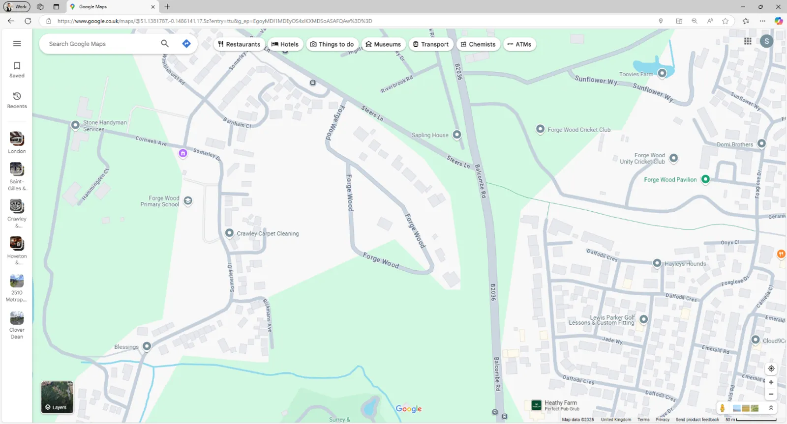 Map showing the location of Unit 14, Moore Road, Forge Wood, Crawley